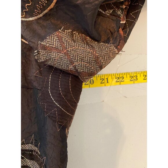 Joseph Ribkoff Patchwork Jacket Brown & Black Abstract Print Medium - Picture 8 of 11